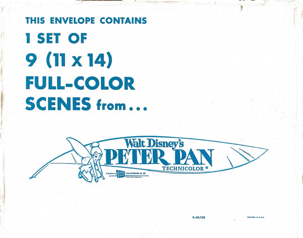 Peter Pan (Lobby set of 9 cards with  original envelope)