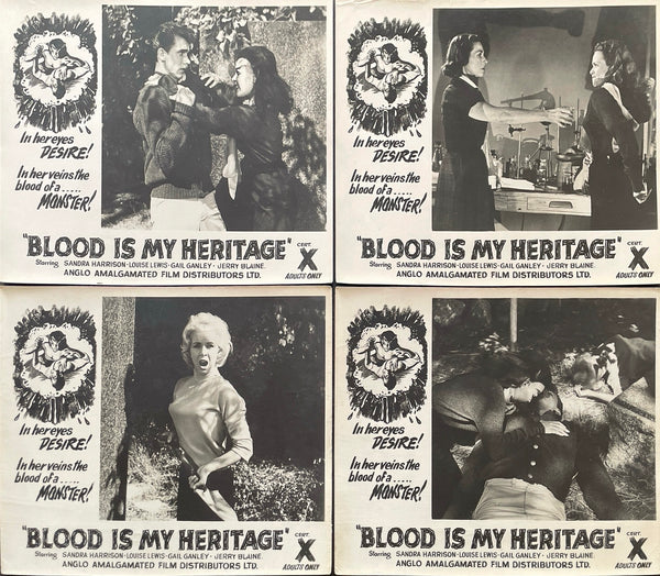 Blood Is My Heritage AKA Blood of Dracula (UK Front of House Set of 8 Stills)