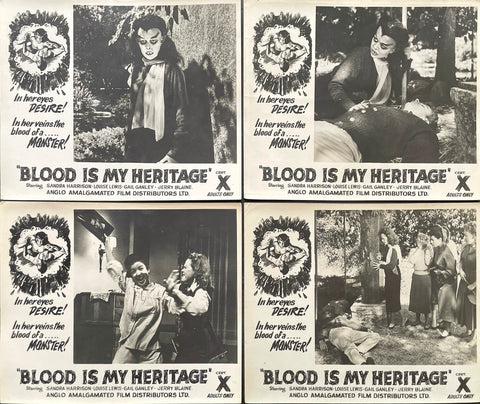 Blood Is My Heritage AKA Blood of Dracula (UK Front of House Set of 8 Stills)